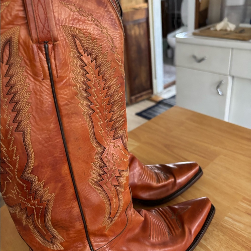 Women’s Tall Lucchese Western Cowgirl Boots Sz 7 - Picture 13 of 15